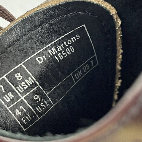 90s Vintage MADE IN ENGLAND Dr. Martens 16500 Brogues Wingtip Oxford US 9 Womens - Picture 9 of 13